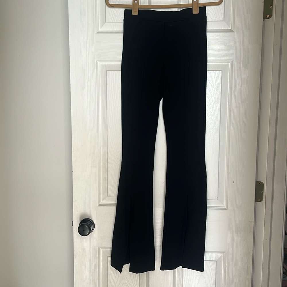 NWT! Mango Black Split Hem Pants